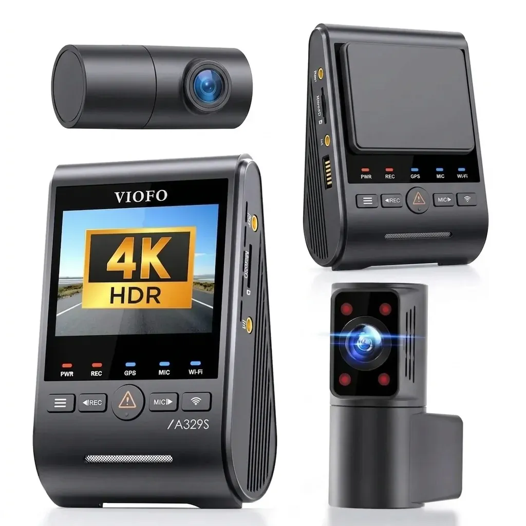 VIOFO A329S 3-Channel 4K HDR Dash Cam with SSD Support