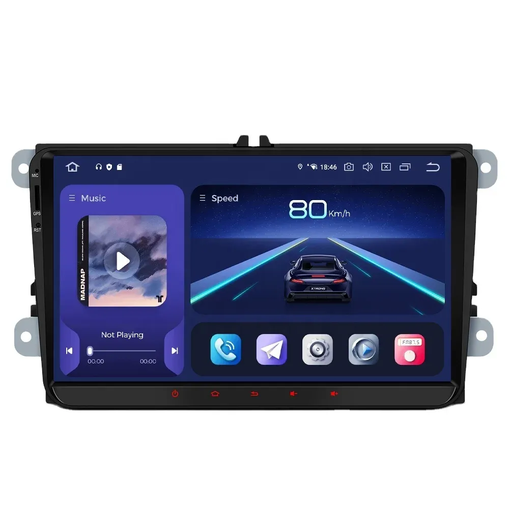 XTRONS 9-Inch 4+64GB Android Car Navigation System with 2K Screen